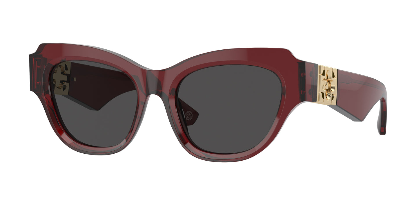 Burberry BE4423F Irregular Sunglasses 412887-Bordeaux 52-130-18 - Color Map Red