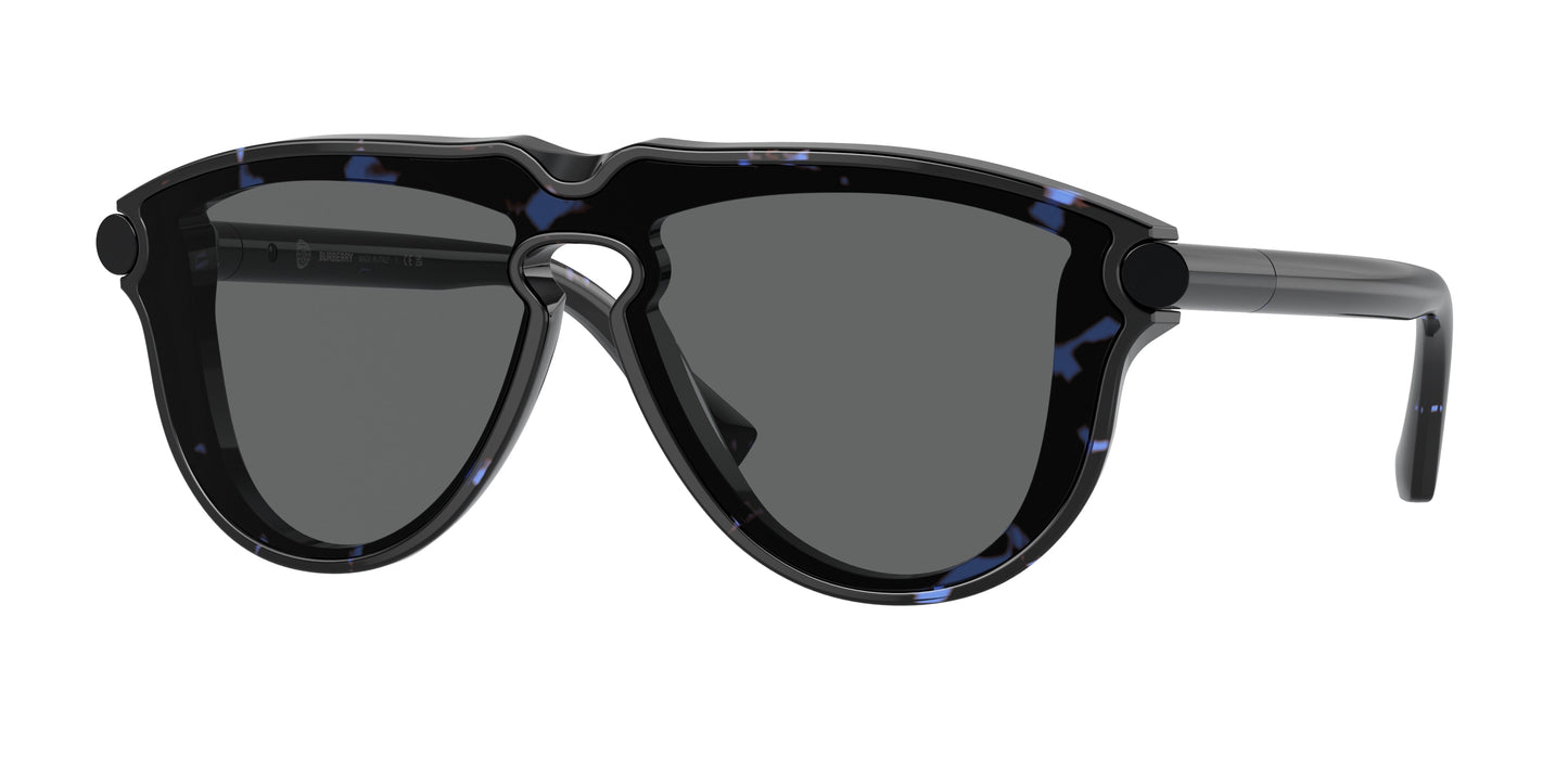 Burberry BE4427F Pilot Sunglasses 411187-Blue Havana 0-145-136 - Color Map Blue