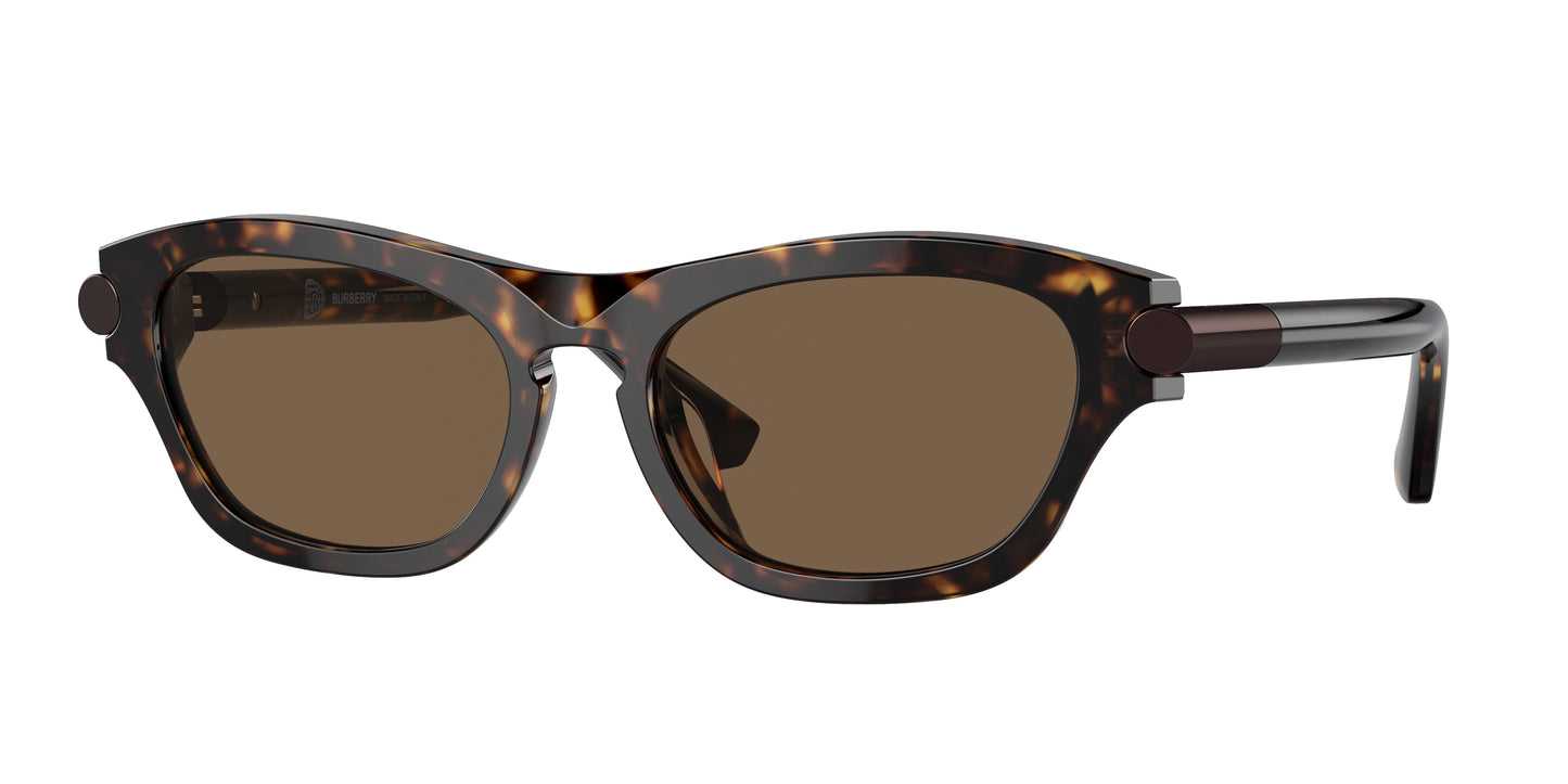 Burberry BE4430U Irregular Sunglasses 300273-Dark Havana 55-145-18 - Color Map Brown