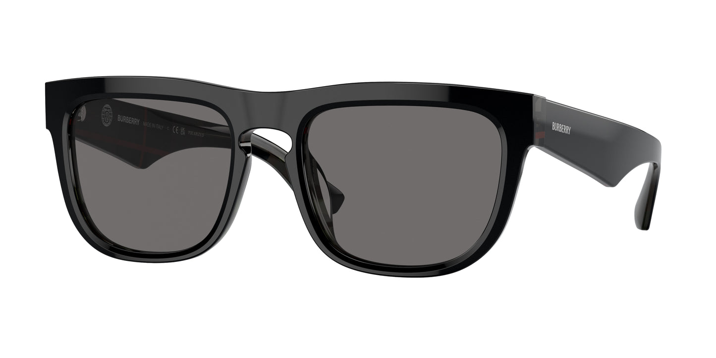 Burberry BE4431U Square Sunglasses 412181-Top Black On Vintage Check 56-145-20 - Color Map Black