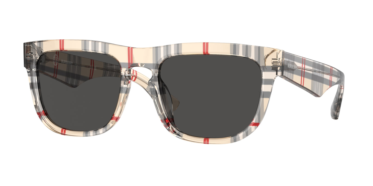 Burberry BE4431U Square Sunglasses 412287-Vintage Check 56-145-20 - Color Map Brown