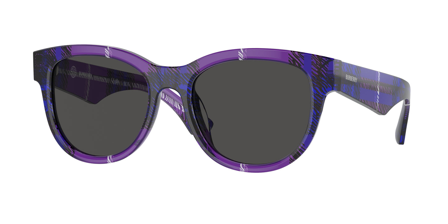 Burberry BE4432U Phantos Sunglasses 411387-Check Violet 54-140-19 - Color Map Violet