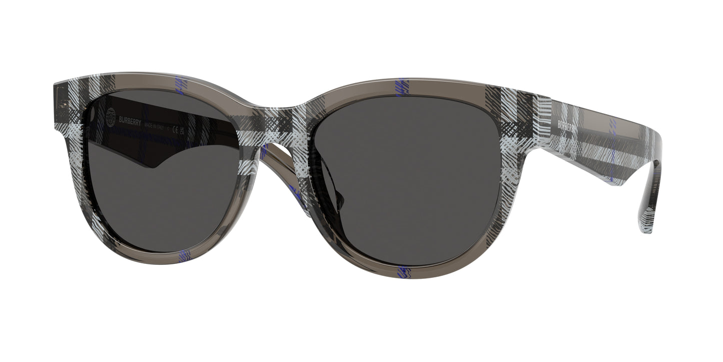 Burberry BE4432U Phantos Sunglasses 414787-Check Lichen 54-140-19 - Color Map Grey