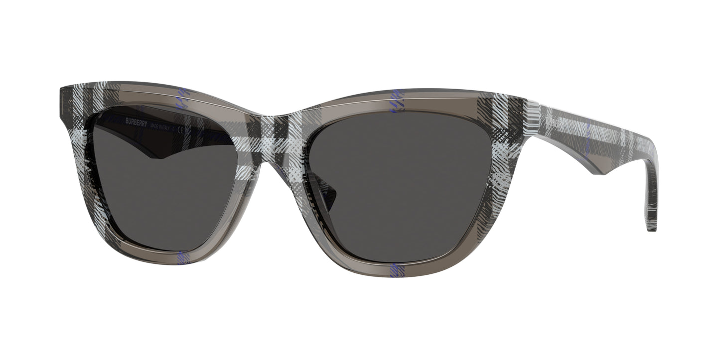 Burberry BE4435 Cat Eye Sunglasses 414787-Check Lichen 53-140-18 - Color Map Grey
