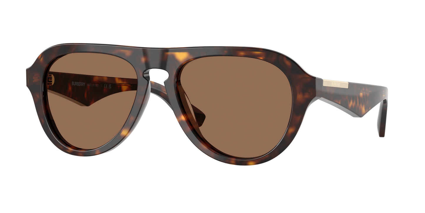 Burberry BE4437U Pilot Sunglasses 300273-Dark Havana 55-145-18 - Color Map Brown