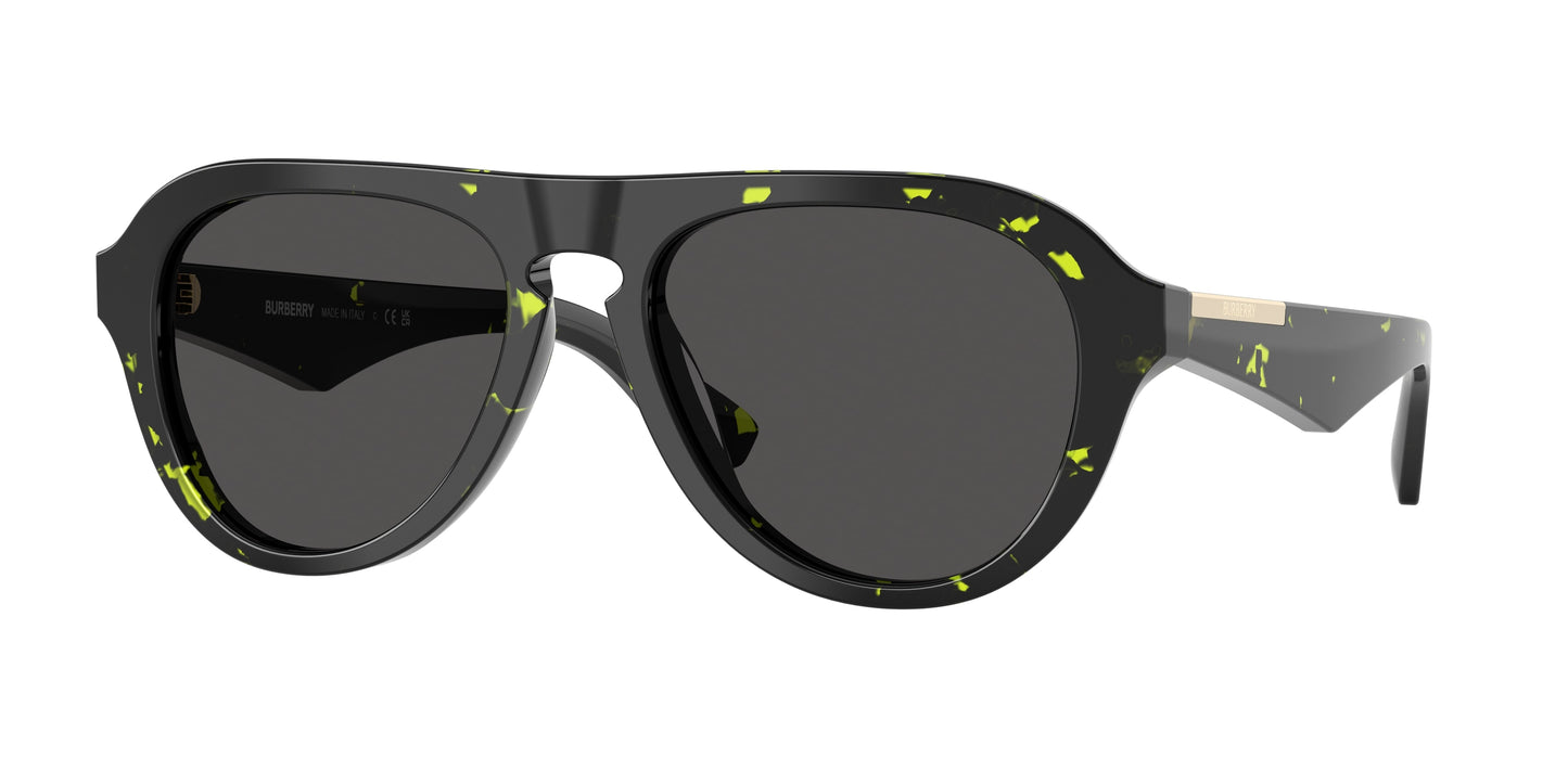 Burberry BE4437U Pilot Sunglasses 412487-Green Havana 55-145-18 - Color Map Green