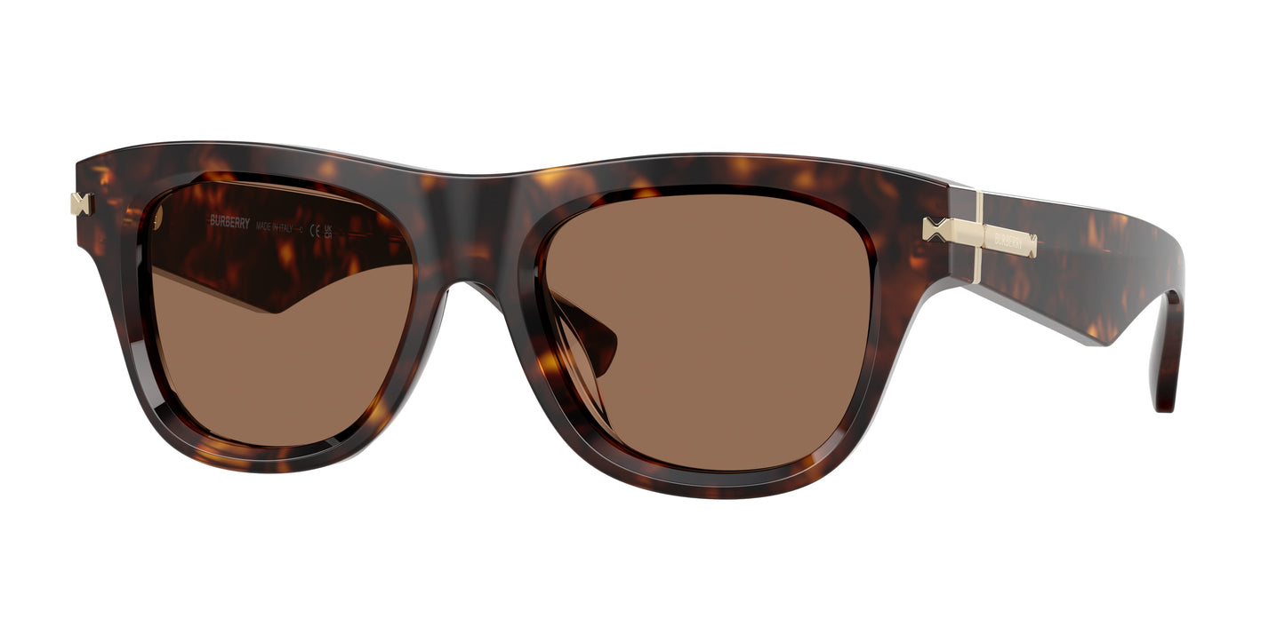 Burberry BE4438U Square Sunglasses 300273-Dark Havana 53-145-19 - Color Map Brown