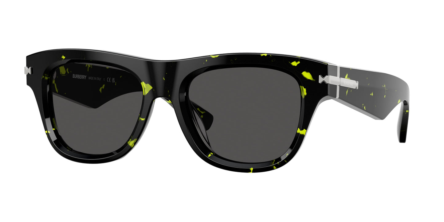 Burberry BE4438U Square Sunglasses 412487-Green Havana 53-145-19 - Color Map Green