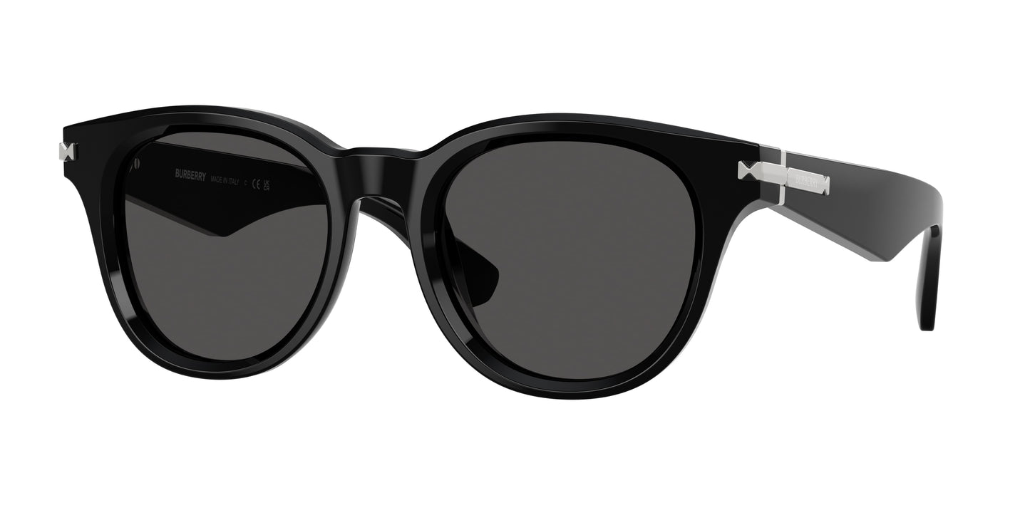 Burberry BE4439F Round Sunglasses 300187-Black 51-145-21 - Color Map Black