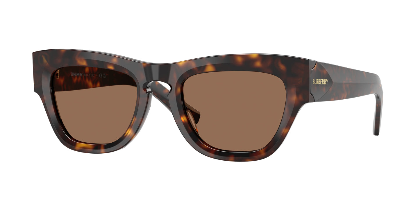 Burberry BE4440U Irregular Sunglasses 300273-Dark Havana 51-140-21 - Color Map Brown