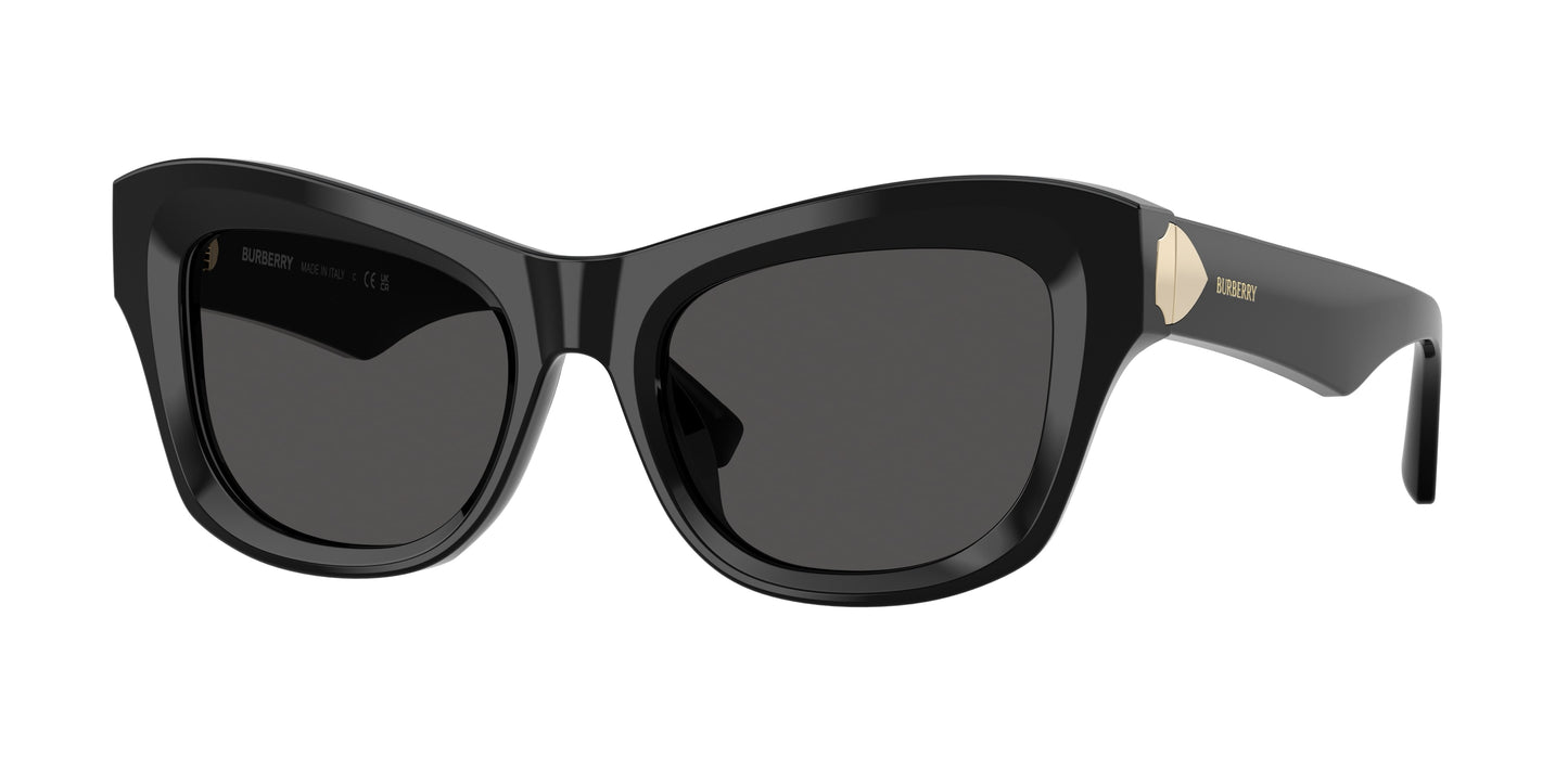 Burberry BE4442U Cat Eye Sunglasses 300187-Black 51-145-19 - Color Map Black