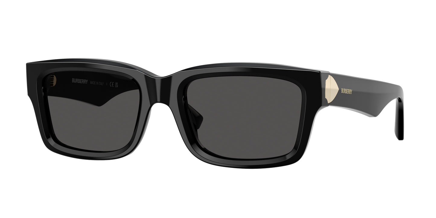 Burberry BE4443 Rectangle Sunglasses 300187-Black 55-145-20 - Color Map Black