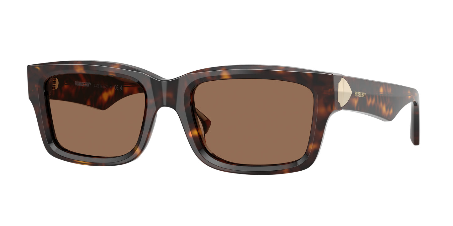 Burberry BE4443 Rectangle Sunglasses 300273-Dark Havana 55-145-20 - Color Map Brown
