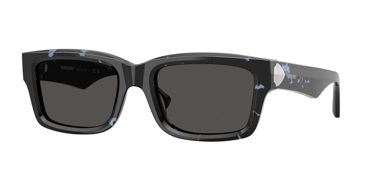 Burberry BE4443 Rectangle Sunglasses 411187-Blue Havana 55-145-20 - Color Map Blue