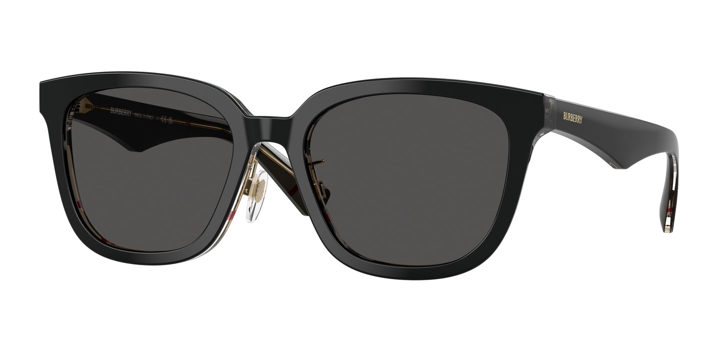 Burberry BE4446D Square Sunglasses 412187-Top Black On Vintage Check 57-145-20 - Color Map Black
