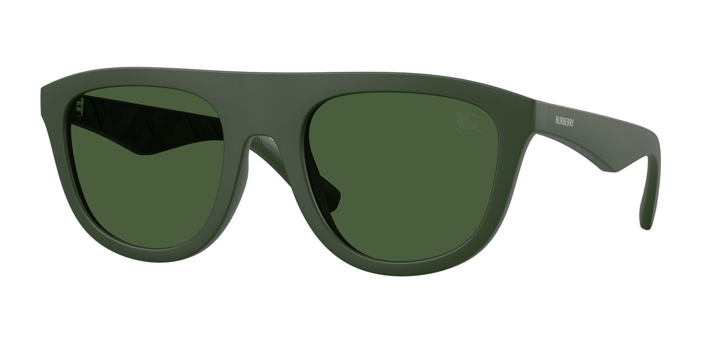 Burberry BE4459U Square Sunglasses 417071-Matte Green 55-145-22 - Color Map Green