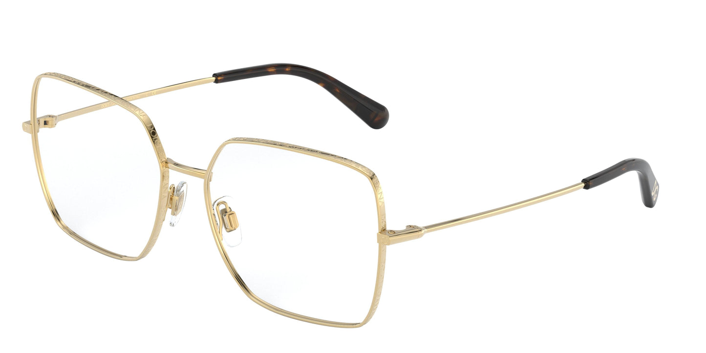 DOLCE & GABBANA DG1323 Square Eyeglasses 02-Gold 54-140-16 - Color Map Gold