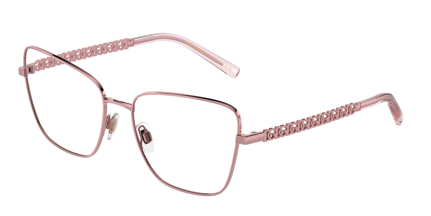 DOLCE & GABBANA DG1346 Butterfly Eyeglasses 1361-Rose 55-140-17 - Color Map Pink