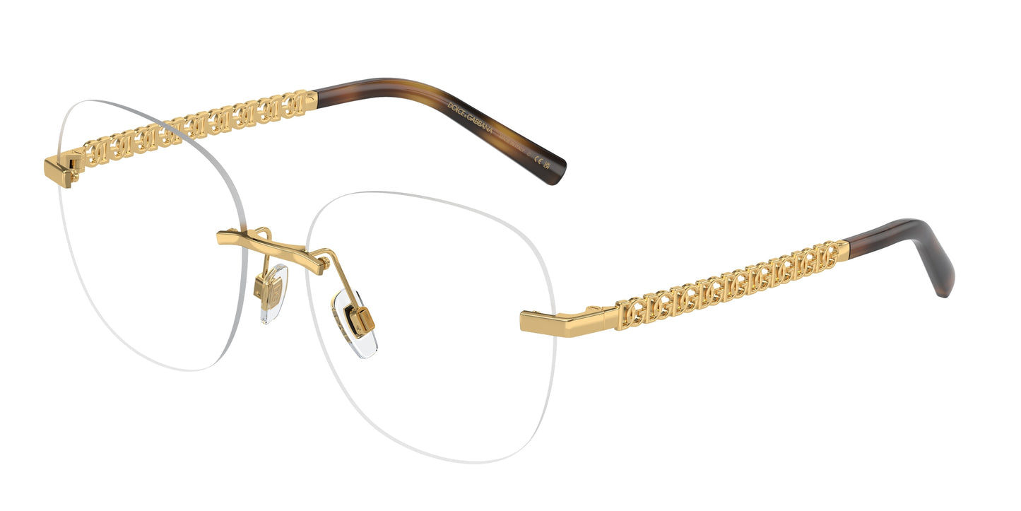 DOLCE & GABBANA DG1352 Phantos Eyeglasses 02-Gold 56-140-16 - Color Map Gold