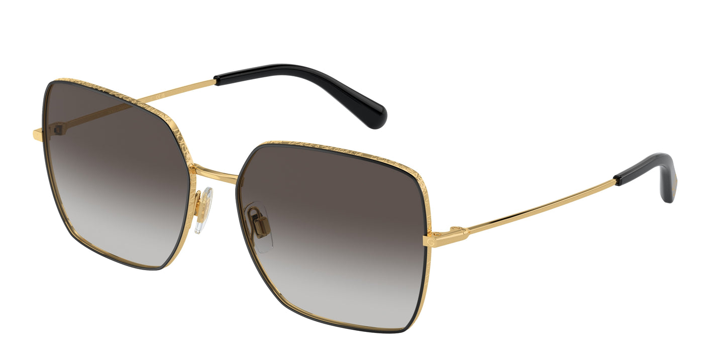 DOLCE & GABBANA DG2242 Square Sunglasses 13348G-Black 57-140-16 - Color Map Black