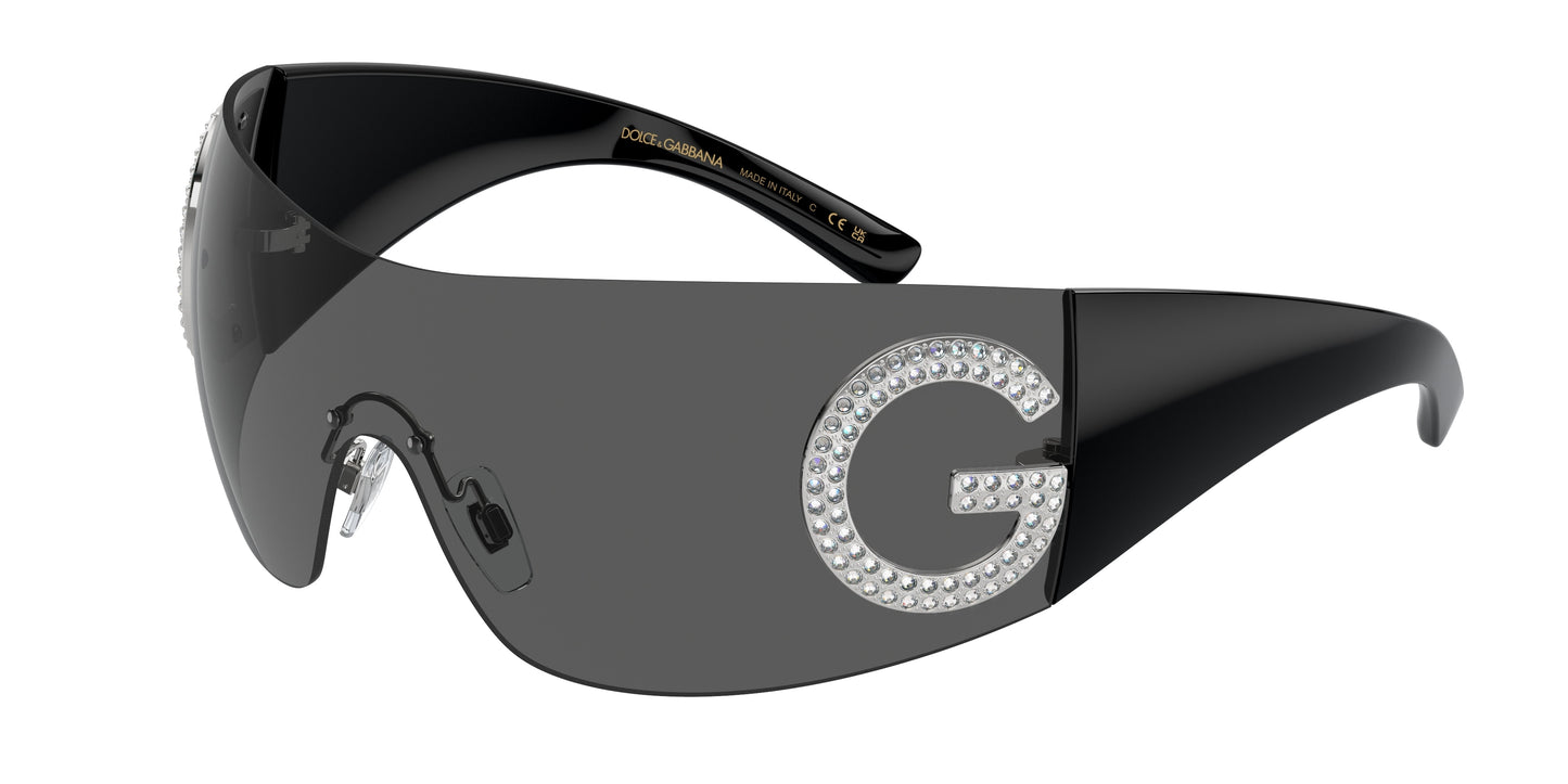 DOLCE & GABBANA DG2298B Pillow Sunglasses 05/87-Black 0-120-140 - Color Map Black