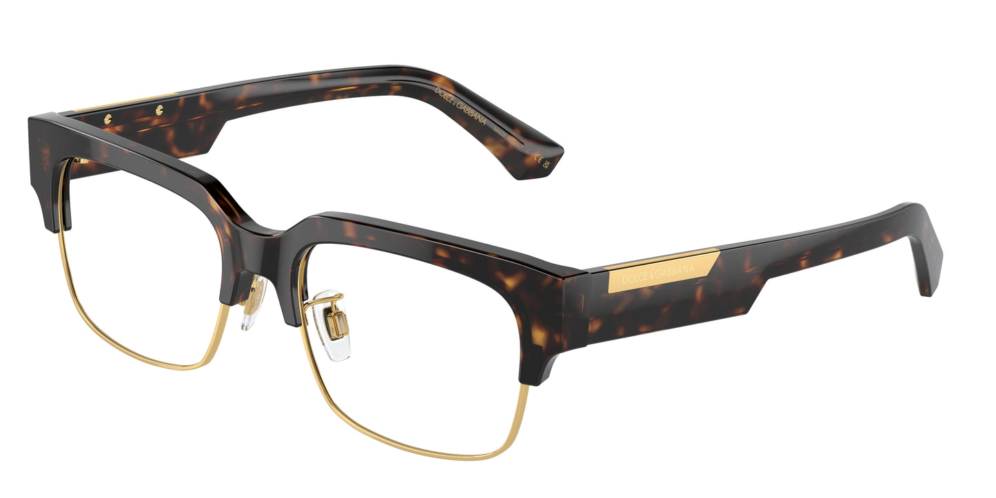 DOLCE & GABBANA DG3388 Square Eyeglasses 502-Havana 53-145-18 - Color Map Tortoise