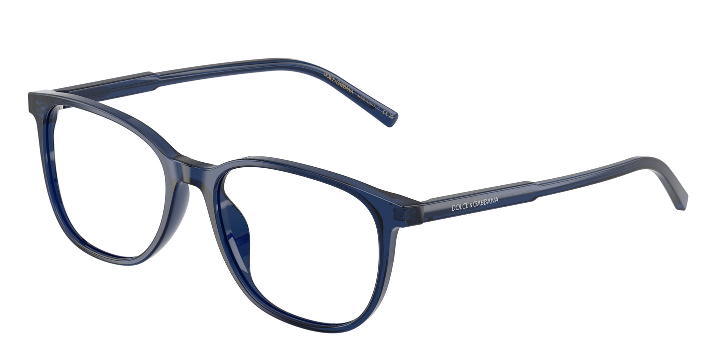 DOLCE & GABBANA DG3426 Pillow Eyeglasses 3009-Transparent Blue 53-145-17 - Color Map Blue
