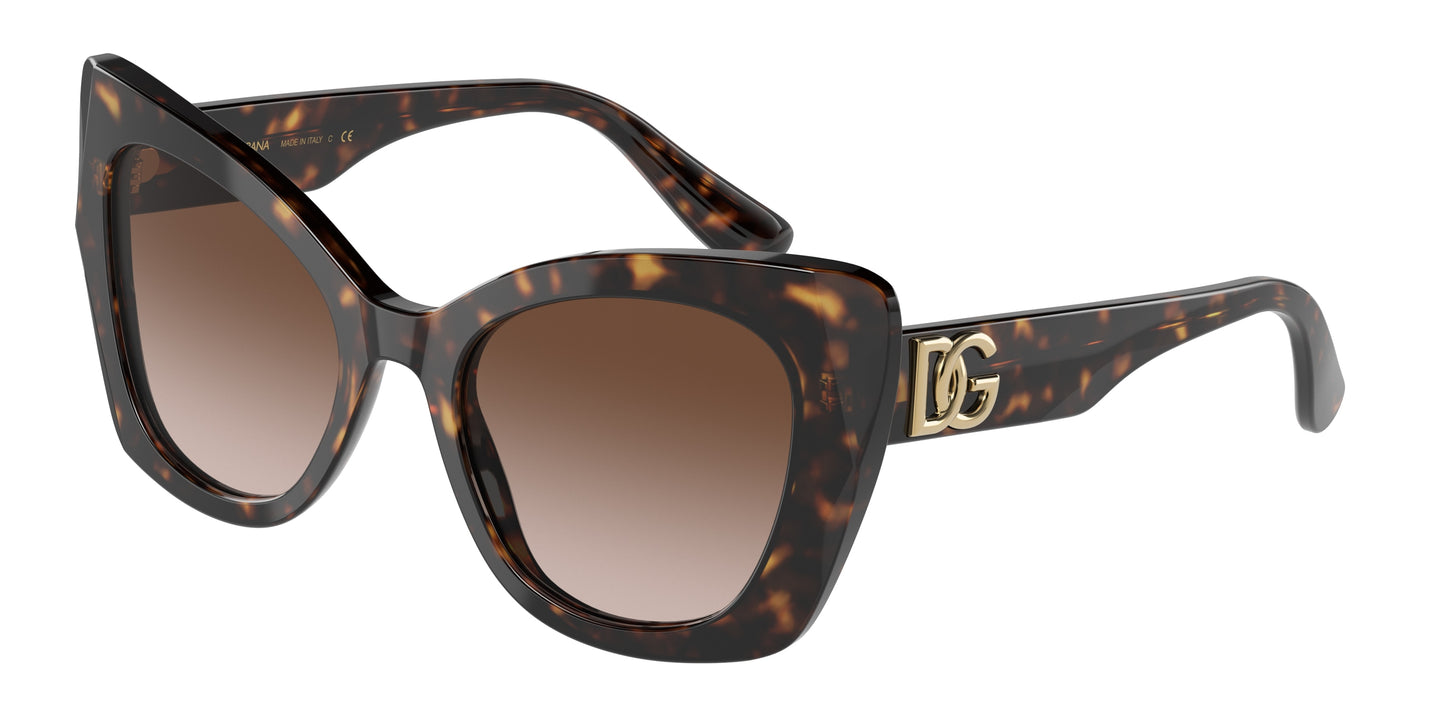 DOLCE & GABBANA DG4405F Butterfly Sunglasses 502/13-Havana 53-140-20 - Color Map Tortoise