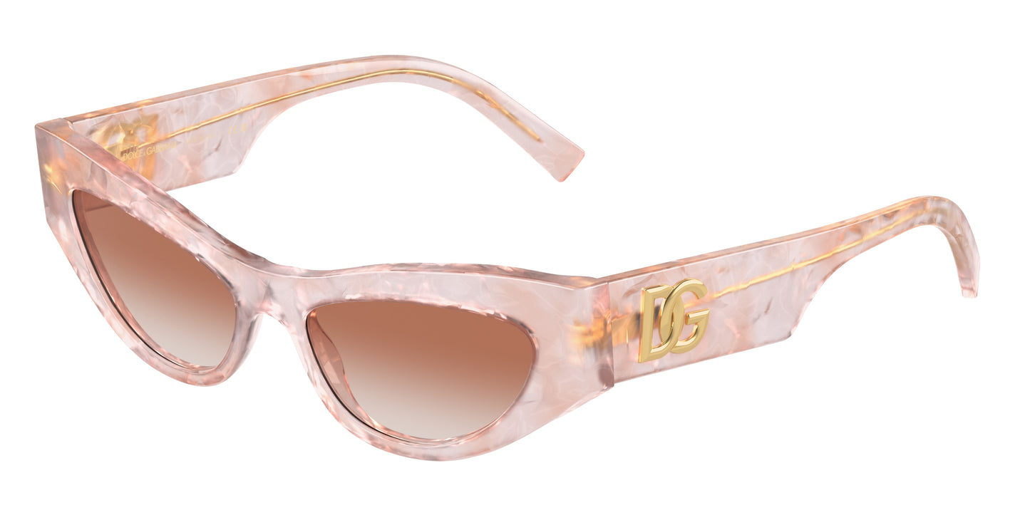 DOLCE & GABBANA DG4450 Cat Eye Sunglasses 323113-Madreperla Pink 52-145-16 - Color Map Pink