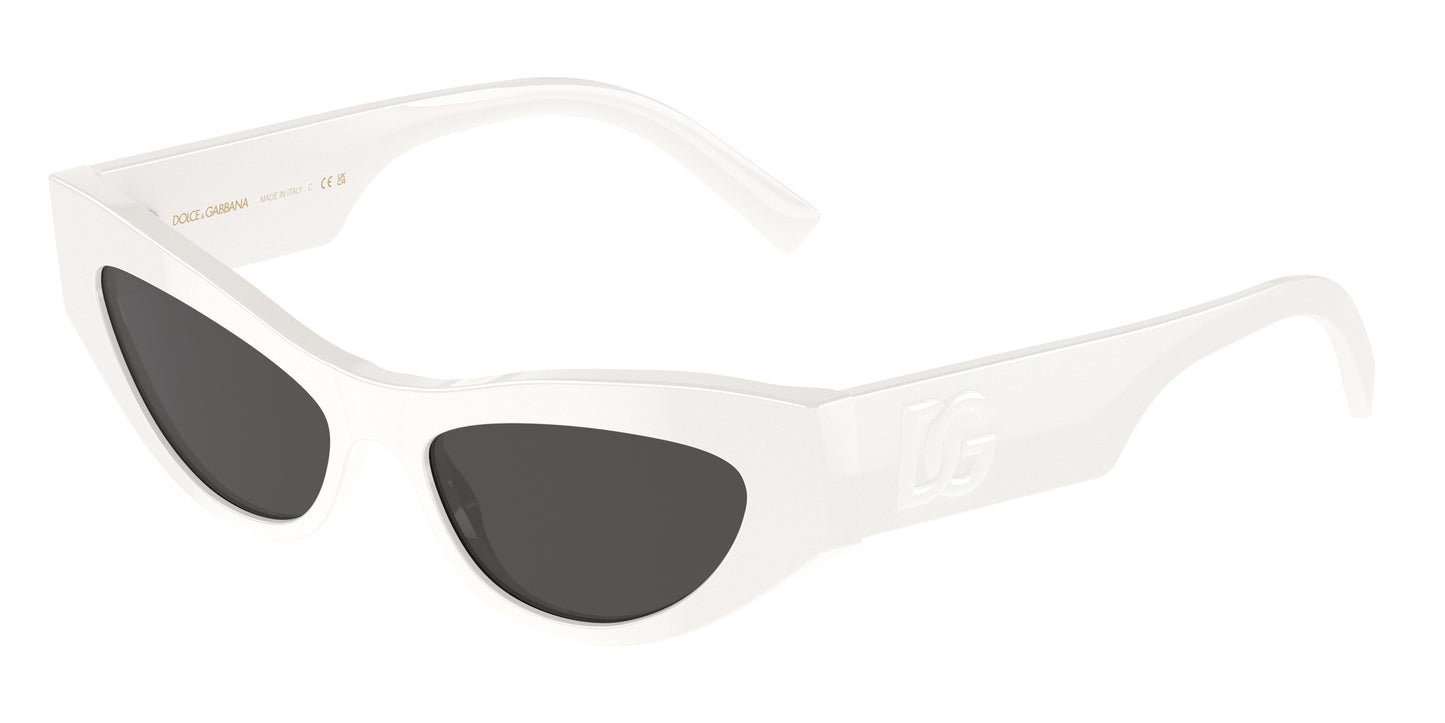DOLCE & GABBANA DG4450 Cat Eye Sunglasses 331287-White 52-145-16 - Color Map White