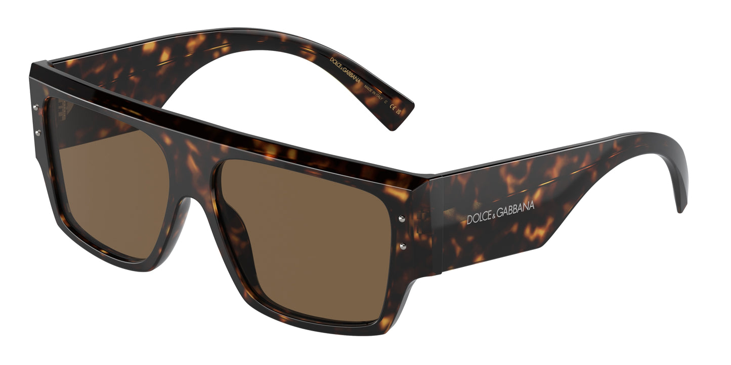 DOLCE & GABBANA DG4459 Square Sunglasses 502/73-Havana 56-145-14 - Color Map Tortoise