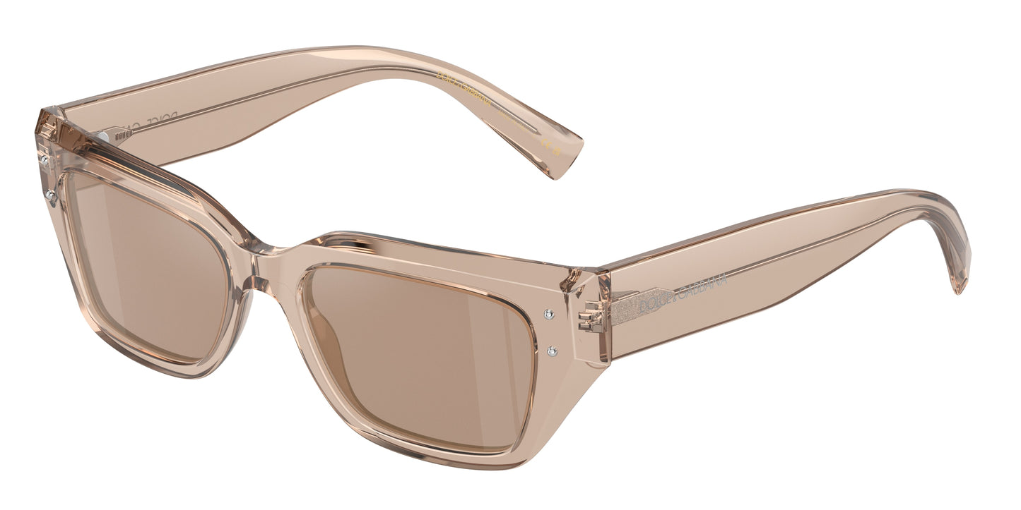 DOLCE & GABBANA DG4462 Cat Eye Sunglasses 34325A-Transparent Camel 52-145-18 - Color Map Brown