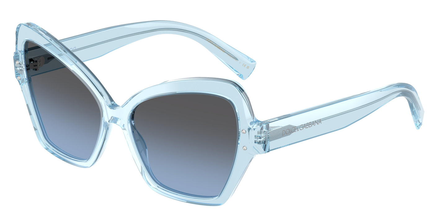 DOLCE & GABBANA DG4463F Butterfly Sunglasses 33227C-Transparent Blue 56-145-15 - Color Map Blue