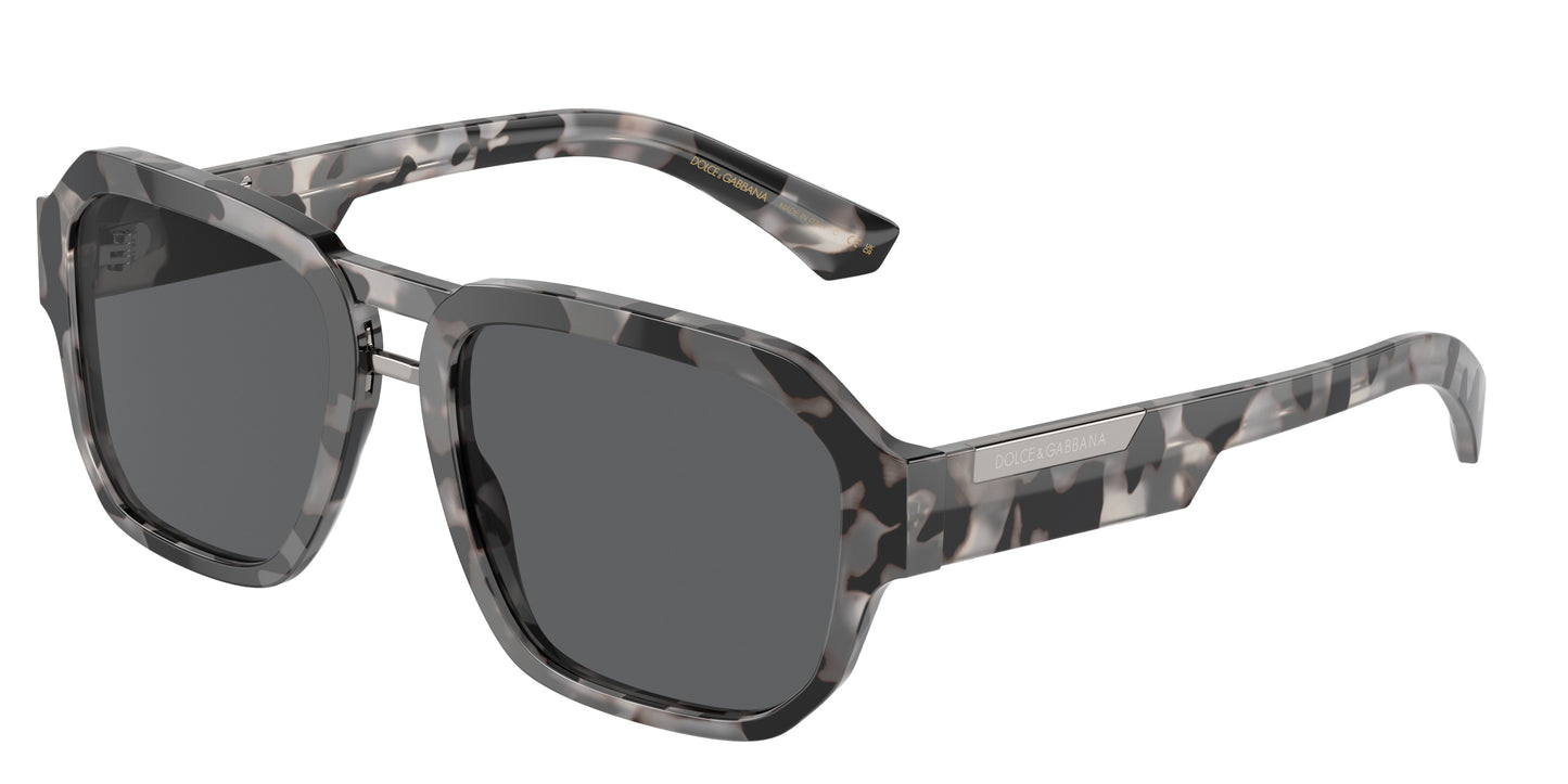 DOLCE & GABBANA DG4464 Pilot Sunglasses 343587-Havana Grey 56-145-19 - Color Map Tortoise