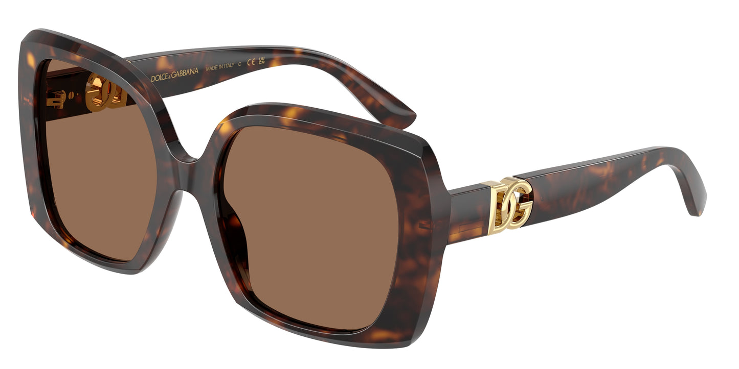 DOLCE & GABBANA DG4475 Square Sunglasses 502/73-Havana 56-145-19 - Color Map Tortoise