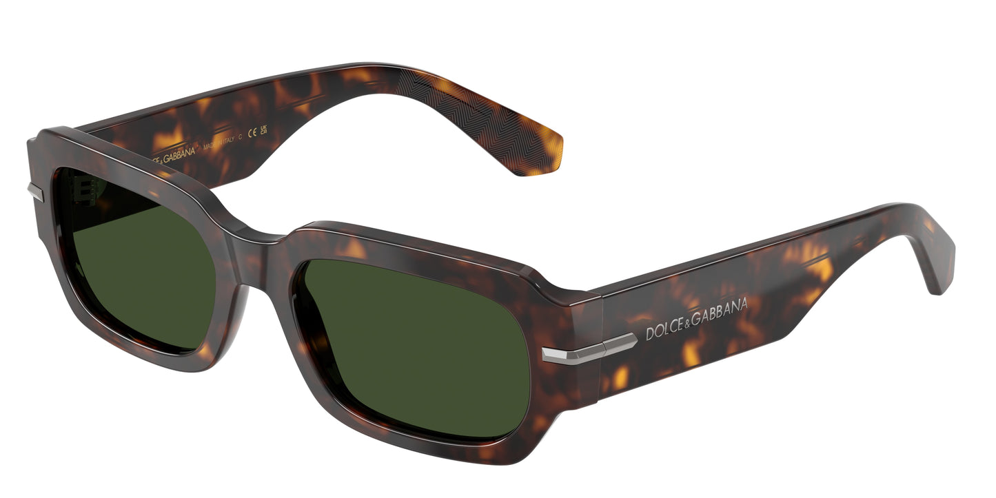 DOLCE & GABBANA DG4485F Rectangle Sunglasses 502/71-Havana 54-145-19 - Color Map Tortoise