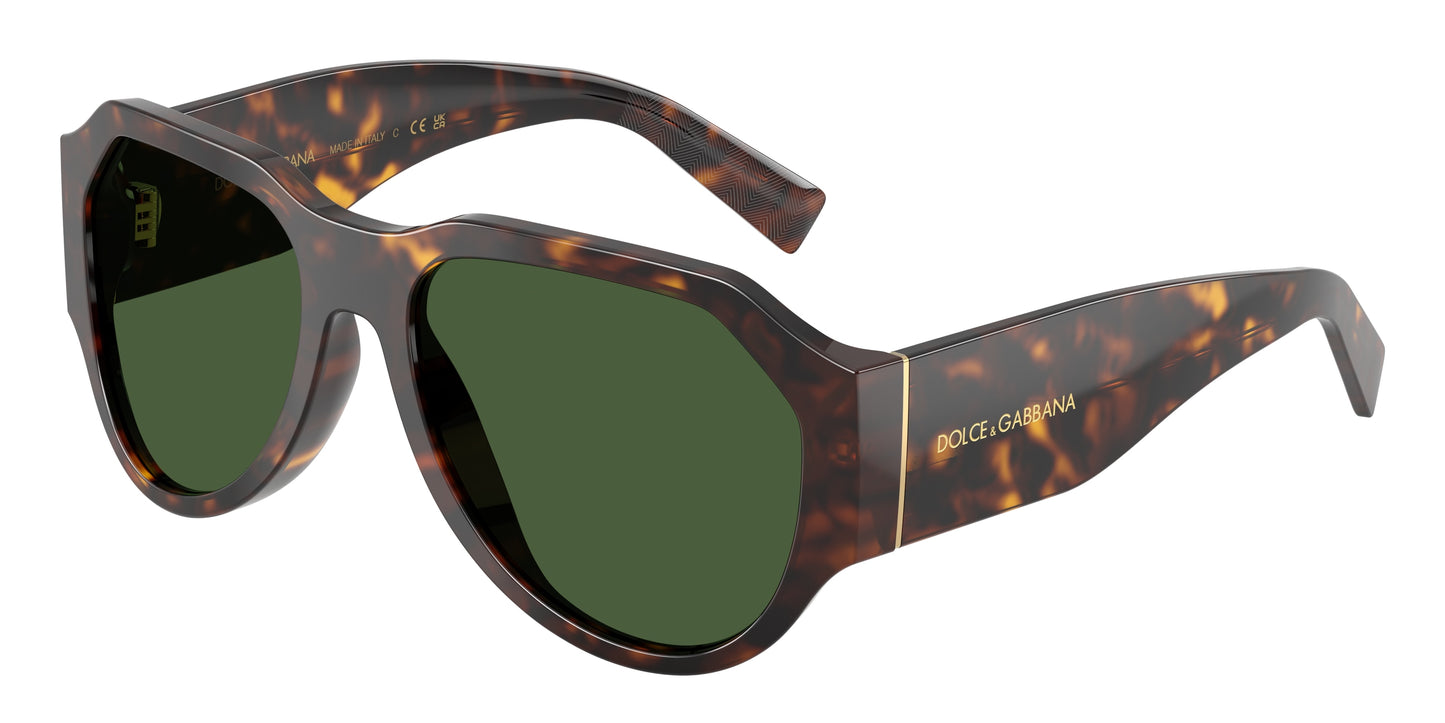 DOLCE & GABBANA DG4504 Pilot Sunglasses 502/71-Havana 58-140-18 - Color Map Tortoise