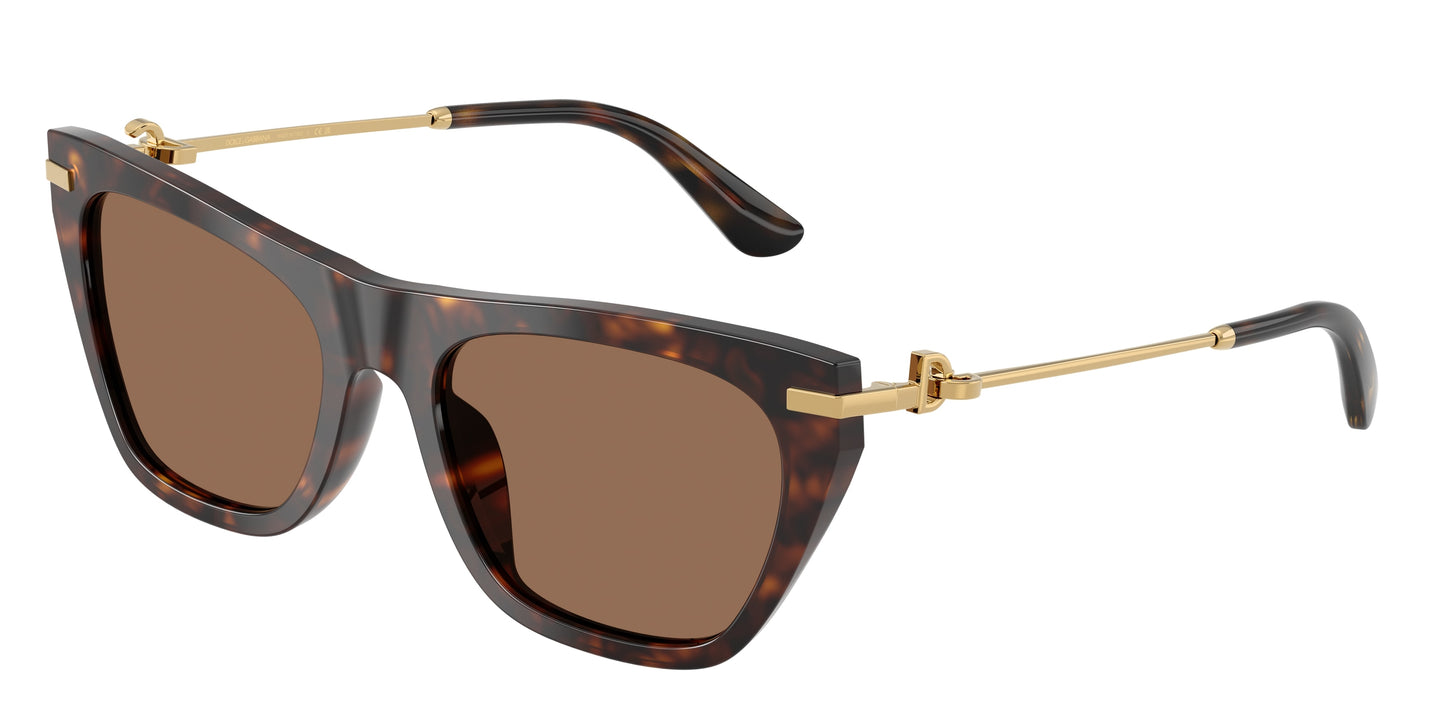 DOLCE & GABBANA DG4511 Square Sunglasses 502/73-Havana 55-140-19 - Color Map Tortoise