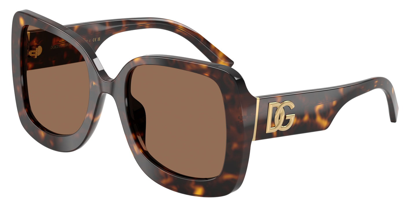 DOLCE & GABBANA DG4513 Square Sunglasses 502/73-Havana 55-145-21 - Color Map Tortoise