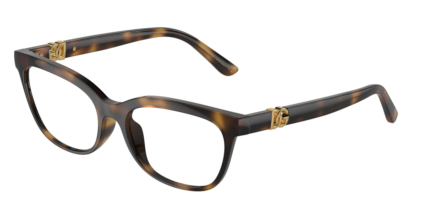 DOLCE & GABBANA DG5106U Butterfly Eyeglasses 502-Havana 54-145-17 - Color Map Tortoise