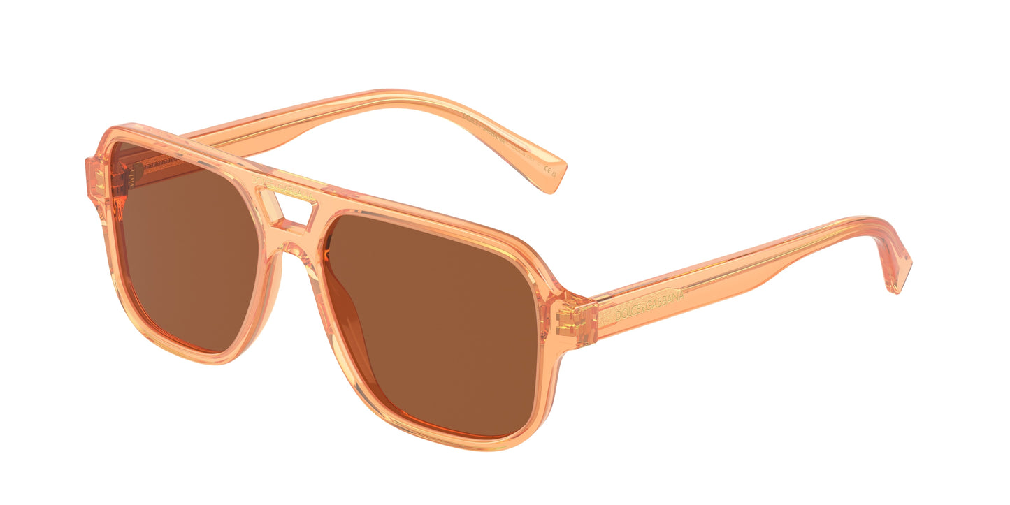 Dolce & Gabbana Kids DX4003 Pilot Sunglasses 344273-Transparent Orange 50-130-14 - Color Map Orange