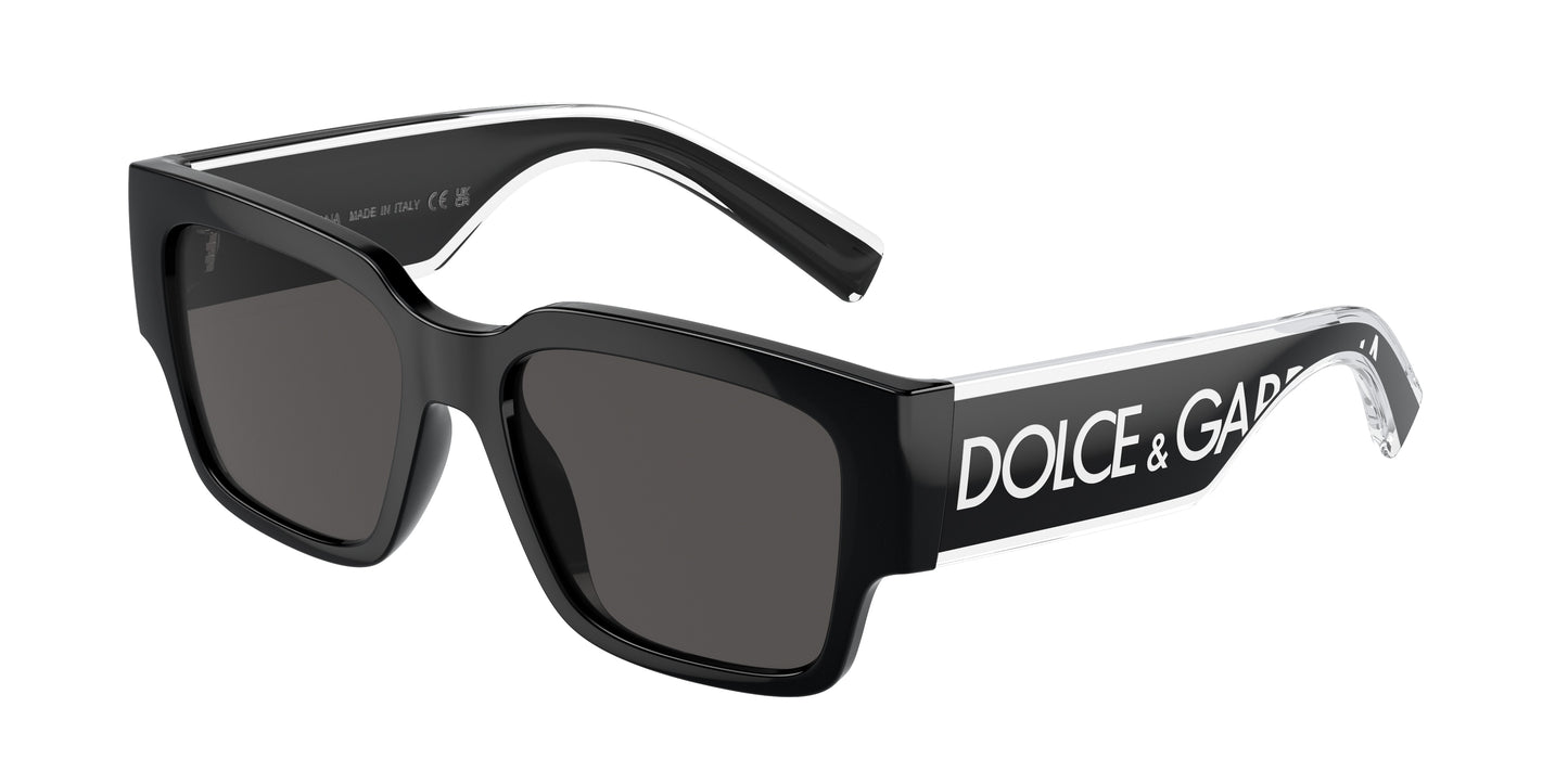 Dolce & Gabbana Kids DX6004 Square Sunglasses 501/87-Black 49-130-16 - Color Map Black