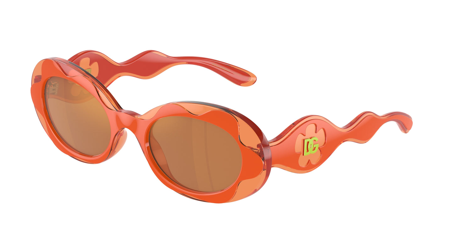 Dolce & Gabbana Kids DX6005 Oval Sunglasses 33887T-Orange 49-130-19 - Color Map Orange