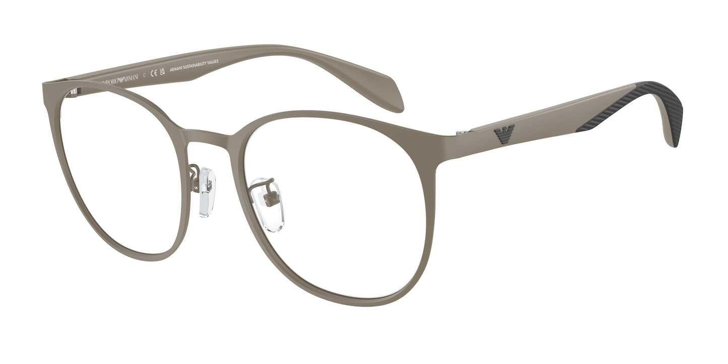 Emporio Armani EA1148 Phantos Eyeglasses 3298-Matte Mud 52-145-20 - Color Map Grey