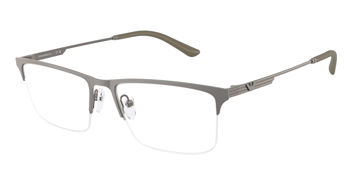 Emporio Armani EA1177 Rectangle Eyeglasses 3425-Matte Grey 57-145-18 - Color Map Grey