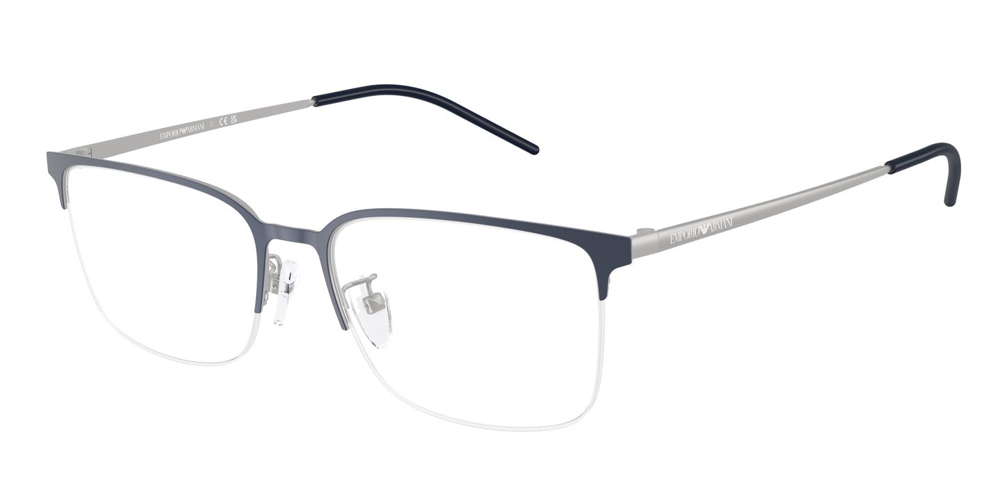 Emporio Armani EA1179D Irregular Eyeglasses 3018-Matte Blue 56-145-18 - Color Map Blue