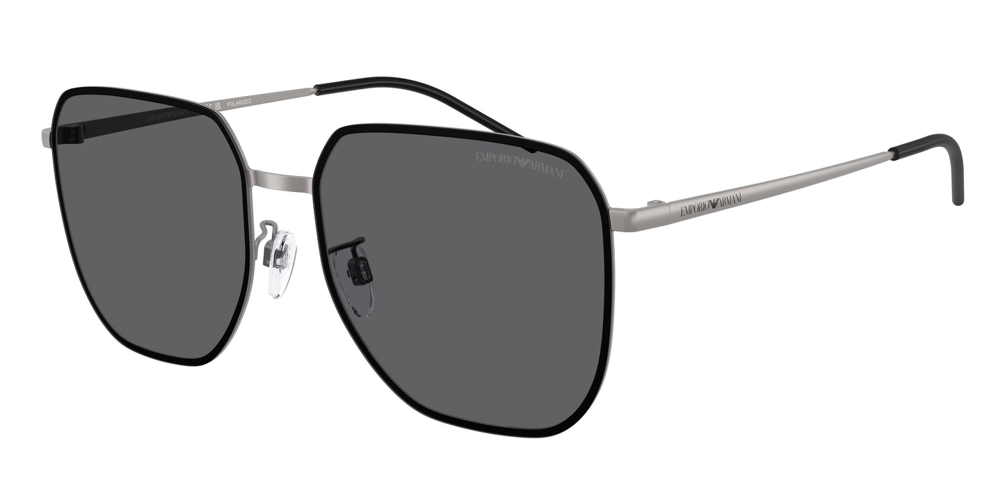 Emporio Armani EA2135D Square Sunglasses 300381-Matte Gunmetal 60-145-17 - Color Map Grey