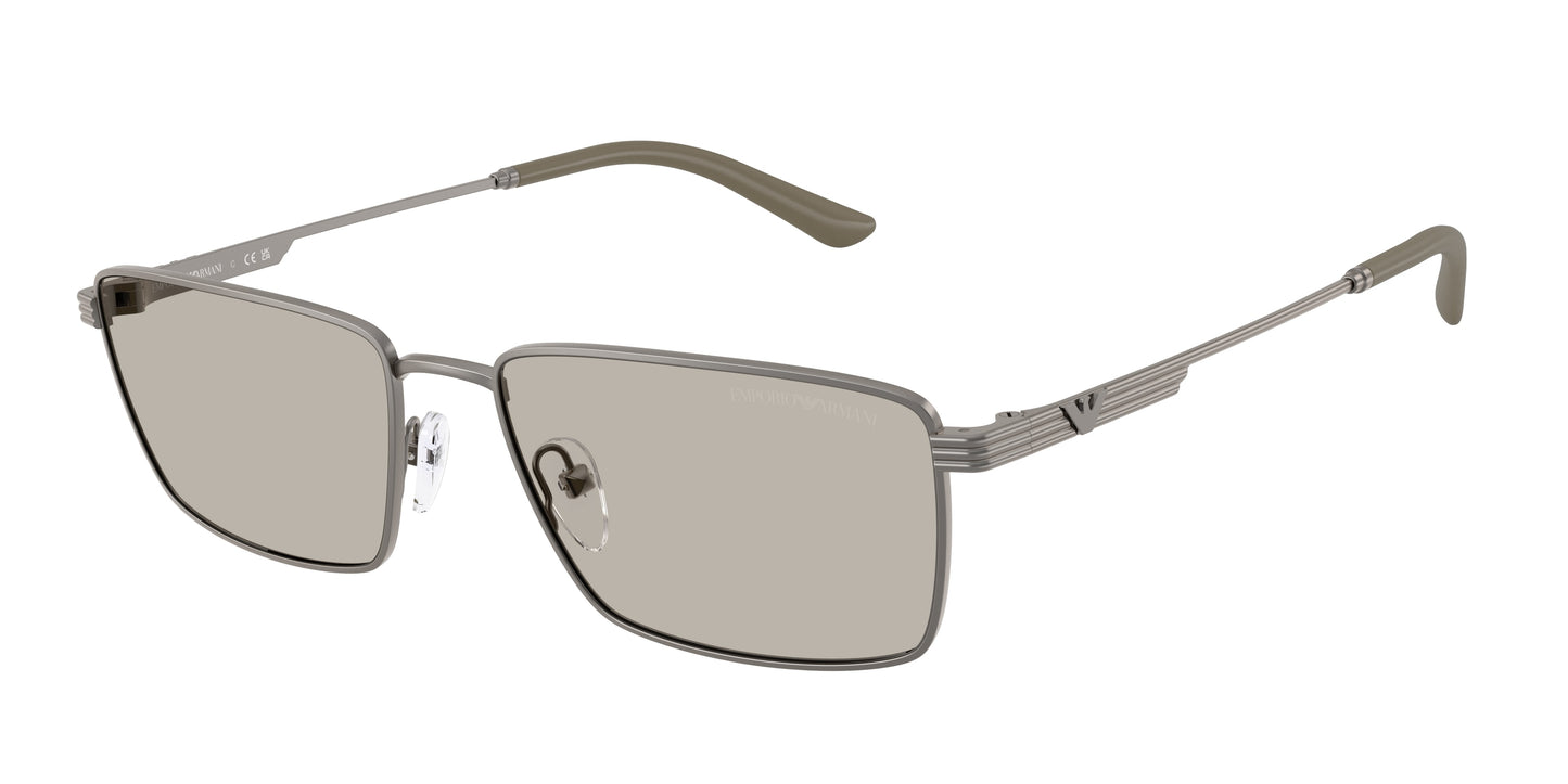 Emporio Armani EA2169 Rectangle Sunglasses 3425/3-Matte Grey 57-145-17 - Color Map Grey