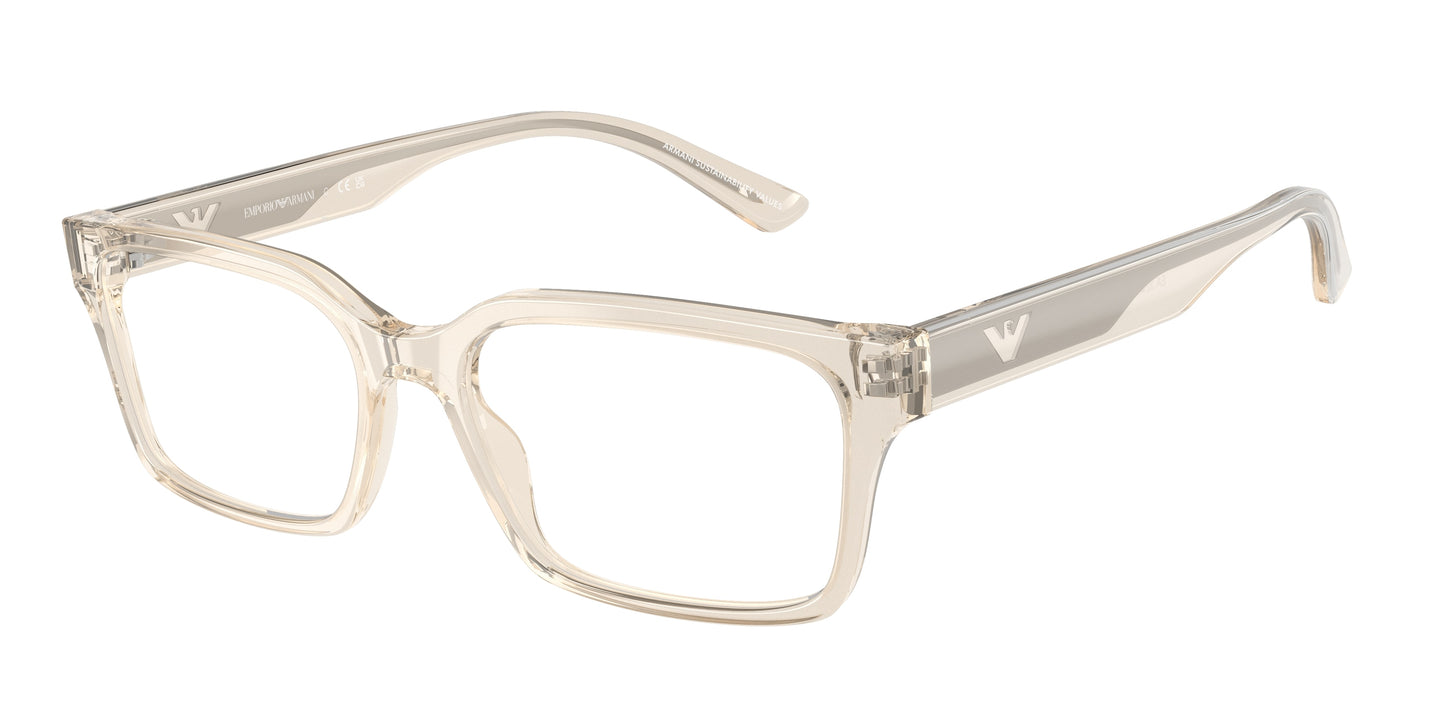 Emporio Armani EA3244 Rectangle Eyeglasses 6179-Iridescent Crystal 55-145-17 - Color Map Transparent