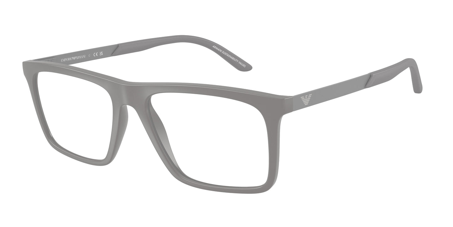 Emporio Armani EA3253 Square Eyeglasses 6245-Matte Grey 55-145-17 - Color Map Grey